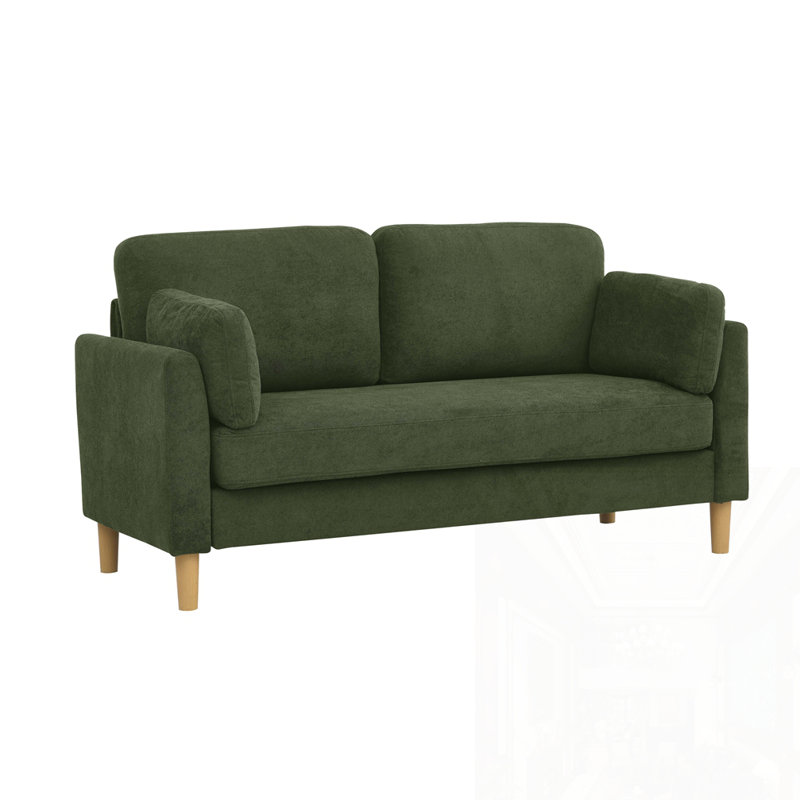 Modern Minimalist 2-Seater Sofa, Green