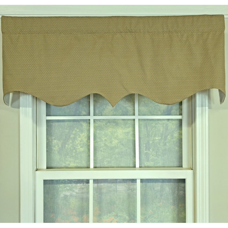 RLF Home Basket Weave Regal Valance, Green
