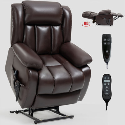 Fauteuil inclinable Power Lift avec massage, chauffage lombaire et poche latérale