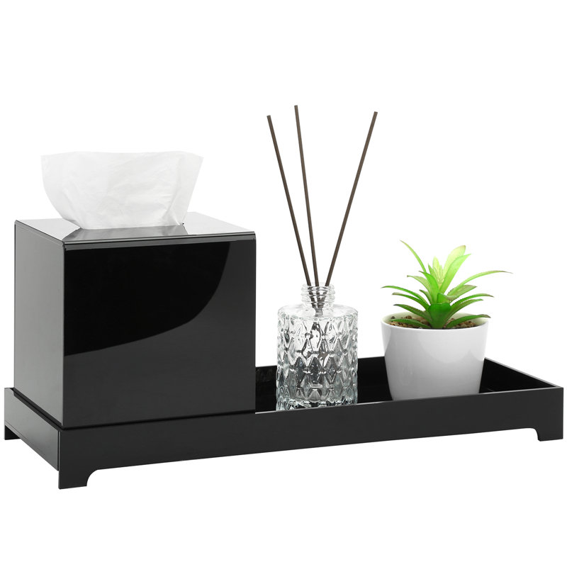 Bathroom Accessory Tray, Black