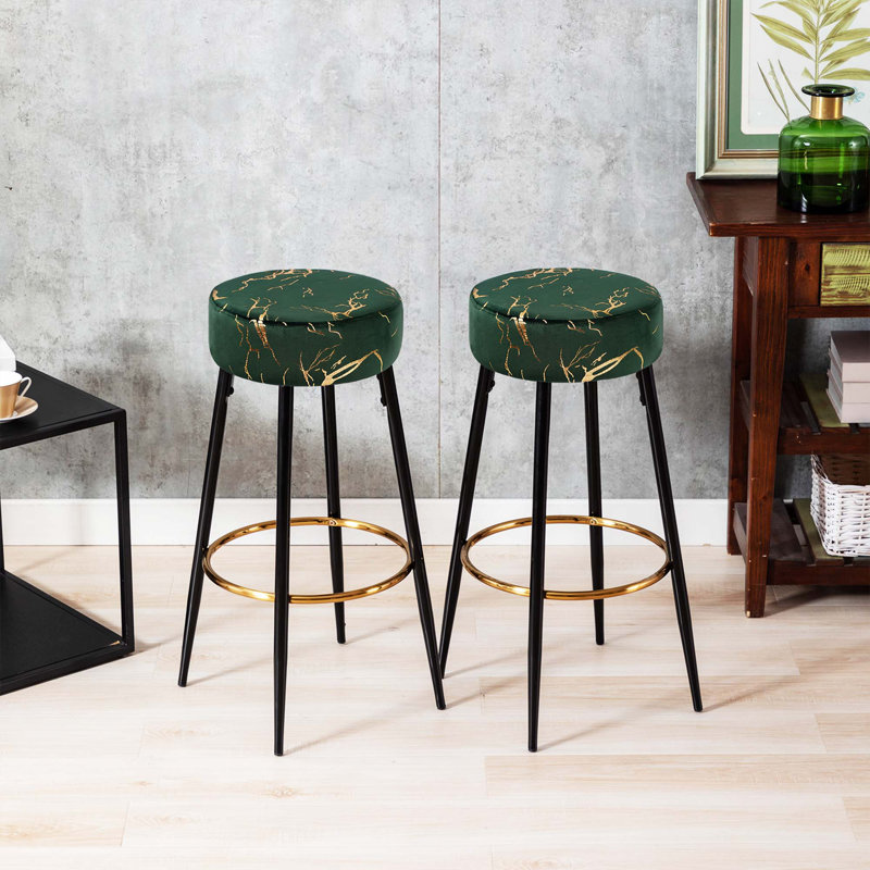 Tabouret de bar et de comptoir Della, Vert, Tabouret de bar (siège d’une hauteur de 30 po)