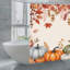 Rideaux de douche automne citrouille et feuilles, 71 × 71