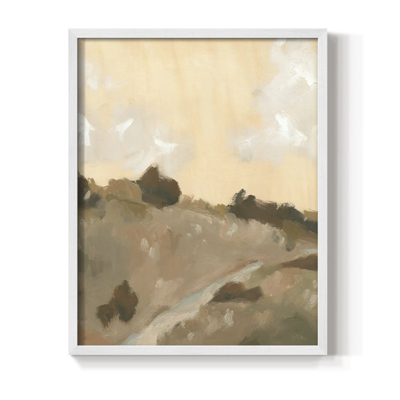 Impression encadrée Hillside Walking Path IV - bois massif, H 20 po x l 16 po, Blanc