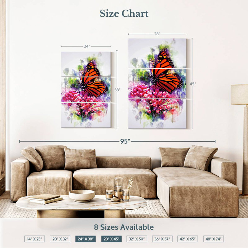 Papillon monarque Brampt Garden, H 38 po x l 24 po