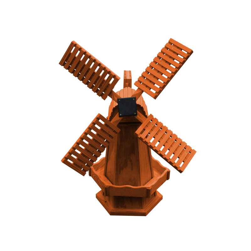 Moulin à vent traité sous pression Donte, H 74 po x l 24 po x P 24 po, Bois rouge