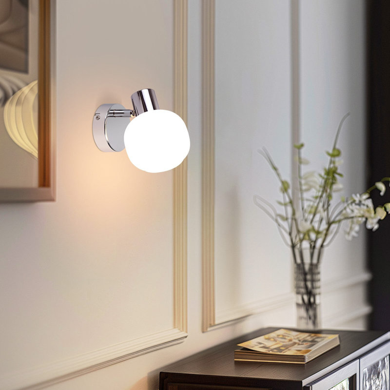 Ceiling spotlight 1-flame ceiling light hallway - ceiling lamp spotlight indoor vintage glass ceiling spots Morden E14 design 350° swivel spots for bedroom living room (without bulb)