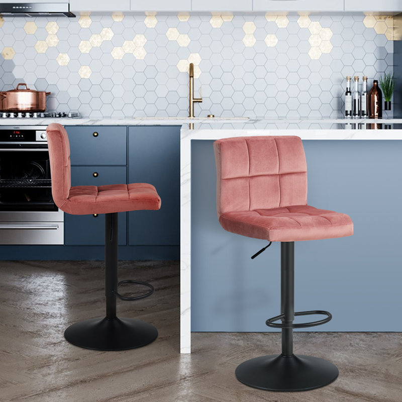 Paynter Swivel Adjustable Height Stool, Pink