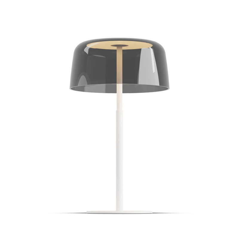 Yurei Desk Lamp, Dark Gray, Matte White