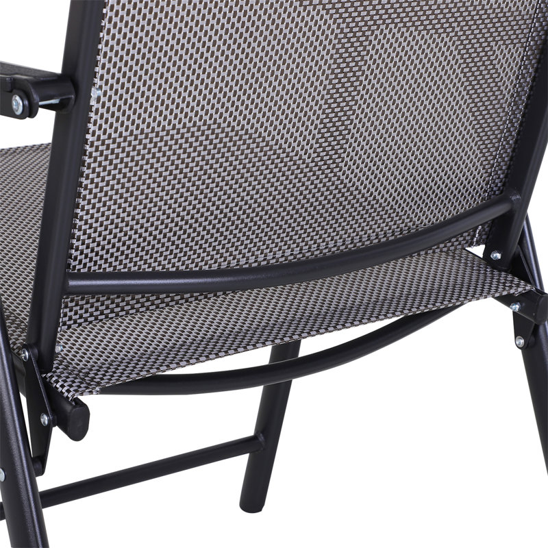 Ensemble de 2 chaises de patio pliantes (excluant la table) Outsunny