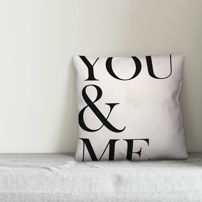  You and Me Abstract Throw Pillow
