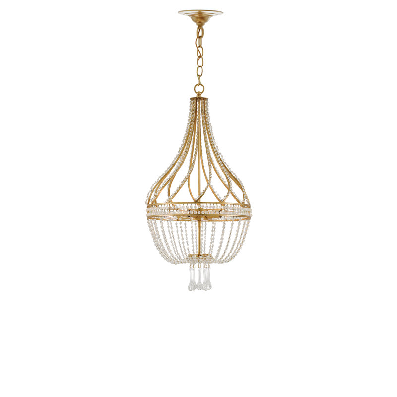Ingenue 4 - Light Wrought Iron Dimmable Teardrop Chandelier