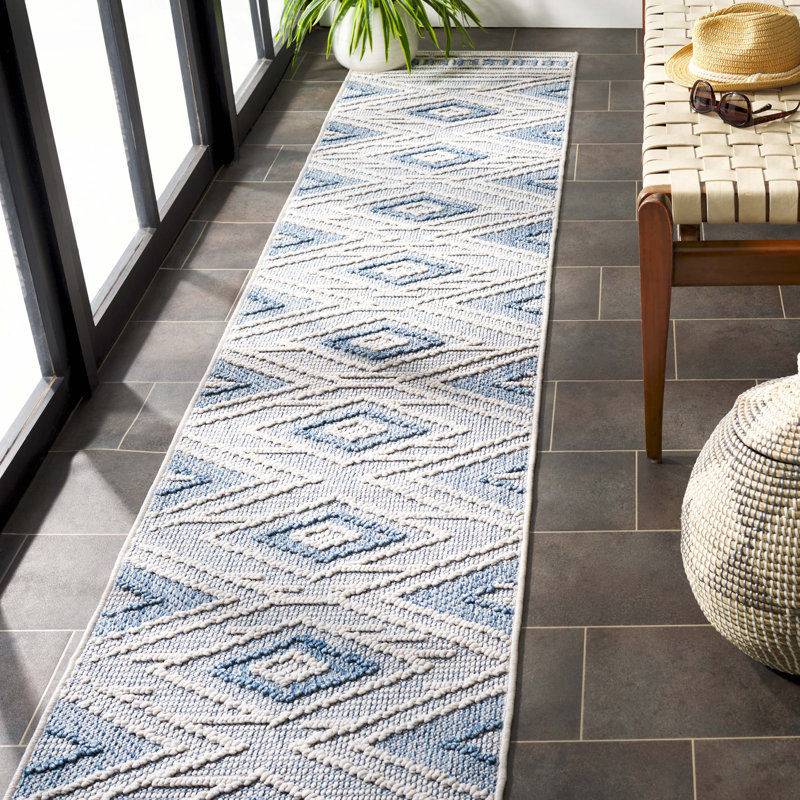 Kyosuke Performance Geometric Indoor/Outdoor Area Rug, Runner 2' x 10'