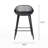 Liev Bistro Counter Height 24" Steel Pedestal Base Table for Indoors or Patio with Counter Stools
