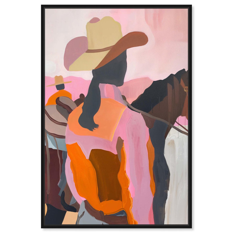 Midwest Dreams Canvas Trendy Cowgirl Art Prints by Art Remedy, Black Framed, 25" H x 17" W