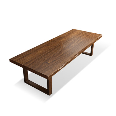 Nut-brown Rectangular Solid Wood desk by Ebern Designs