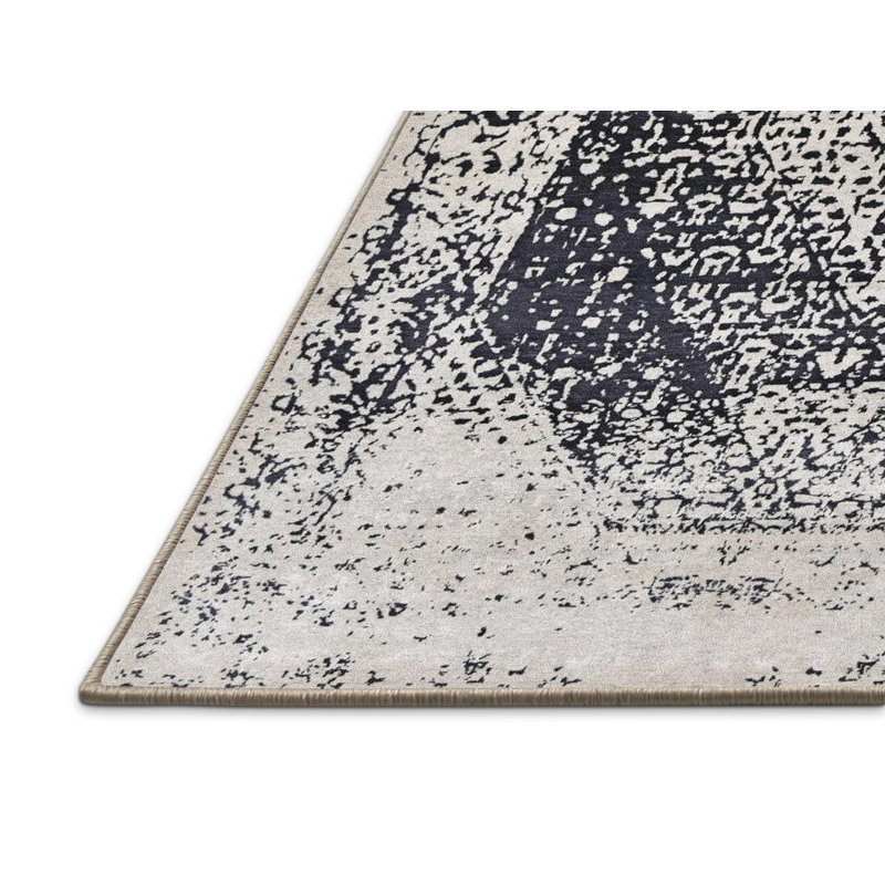 Tapis oriental ivoire / noir Hoyle, Rectangle 8 pi x 10 pi