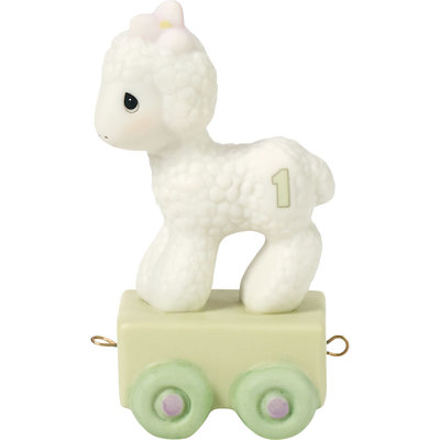 Precious Moments Birthday Train Little Lamb Age 1 Figurine 2.95 Inch