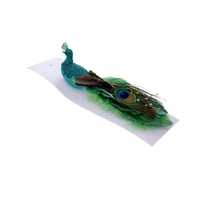 Christmas Decorations Colorful Feathers Simulation Peacock Tree Branch Decoration