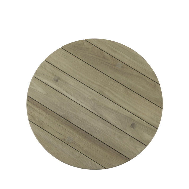 Croquet Solid Wood 4 Legs Coffee Table, Oyster Teak