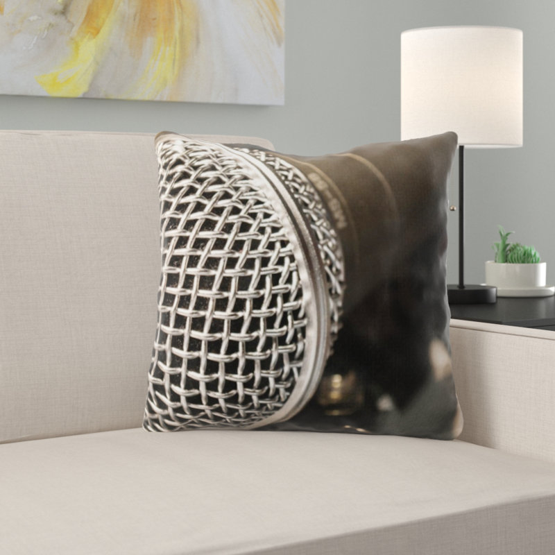 Coussin décoratif microphone