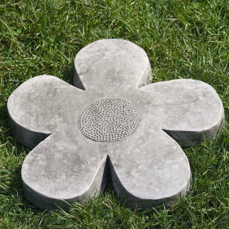 Flower Power Stepping Stone, 2" H x 15.5" W x 15.5" D, Alpine Stone
