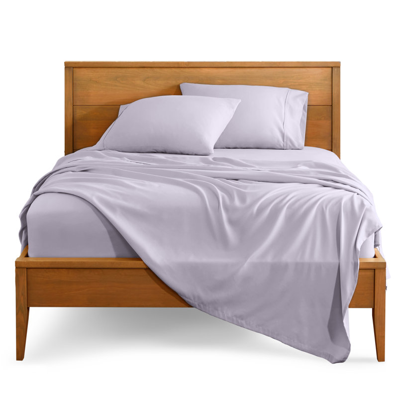 Bare Home Ultra-Soft Microfiber Sheet Set, Queen Sheet Set + 1 Fitted Sheet + 2 Pillowcases, Light Lavender