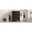 Meuble-lavabo compact en bois moderne avec lavabo en céramique, finition noire