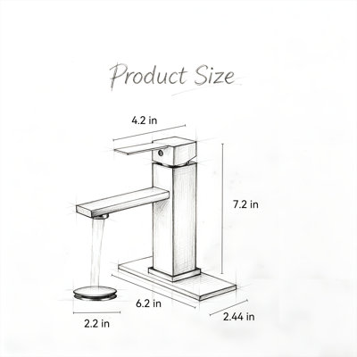 Robinet de salle de bain à poignée unique, robinet pour lavabo vasque en acier inoxydable SUS à entraxe central avec trop-plein escamotable et tuyaux d'alimentation