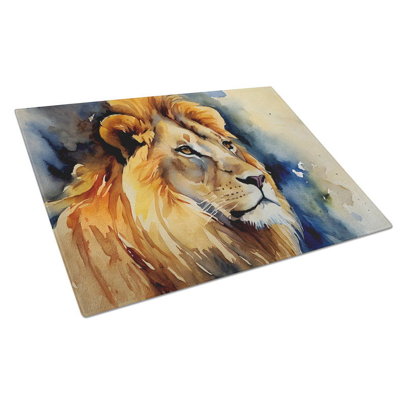 Lion Glass Cutting Board Large