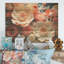 «Giant Plumose Anemone Collage» - art mural bois de corail sous l'eau sur bois de pin naturel-634490744