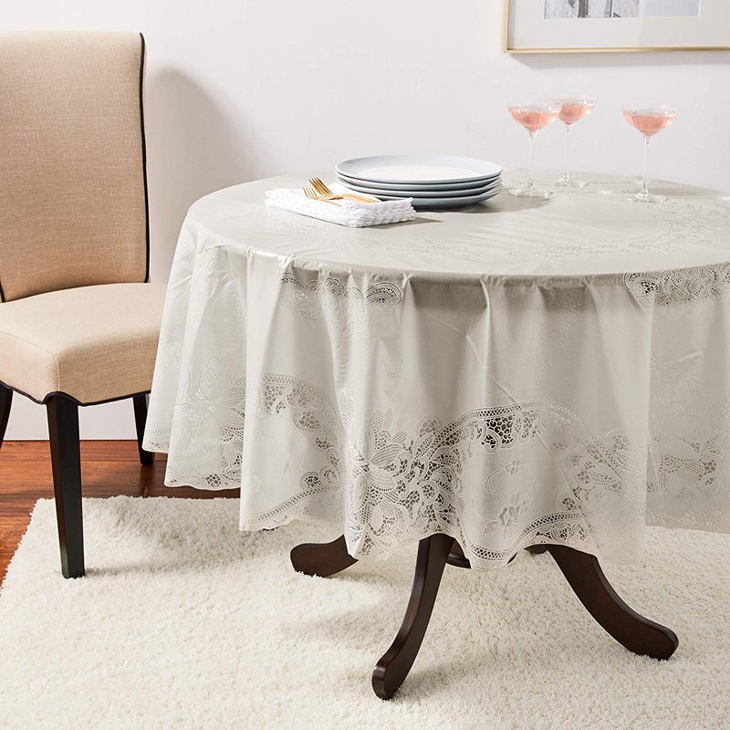 Hurst Tablecloth, Ivory, 60" L x 90" W