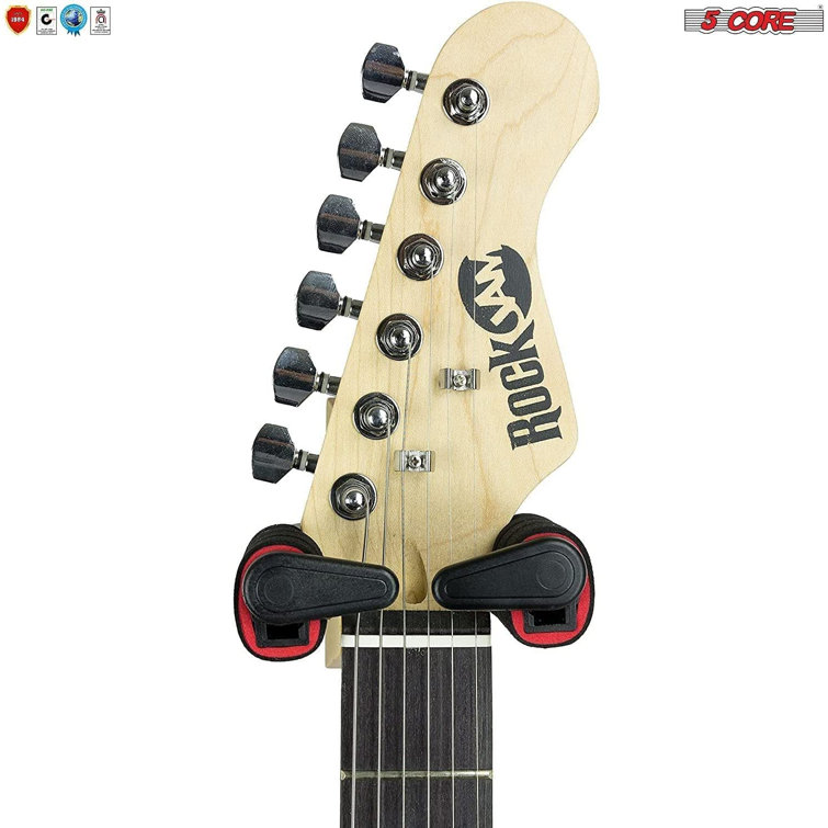 5 CORE Universal Guitar Hangers Wall Mount Adjustable Hook Holder  Instrument