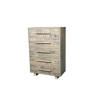 Commode 5 tiroirs en bois massif