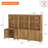 Lysiane 71 Inches Tall Bookcase With Doors, 5-Tier Bookshelf With Storage Cabinet For Home Office, Living Room, 106" Wide, 3 Column-1389565734-1389565754