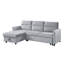 Canapé-lit modulaire réversible en velours 81,5 po Modern-648640615