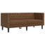  Ensemble de canapé Chesterfield brun