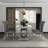 Dining Table Set With 6 Boucle Dining Chairs-698894756
