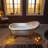 59" x 31" Clawfoot Soaking Acrylic Bathtub-61051204