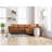 Erman Tan Leather Corner Sofa