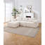 Modern Minimalist Modular Sectional Sofa, L-Shape Upholstered Cloud Couch With Deep Seats