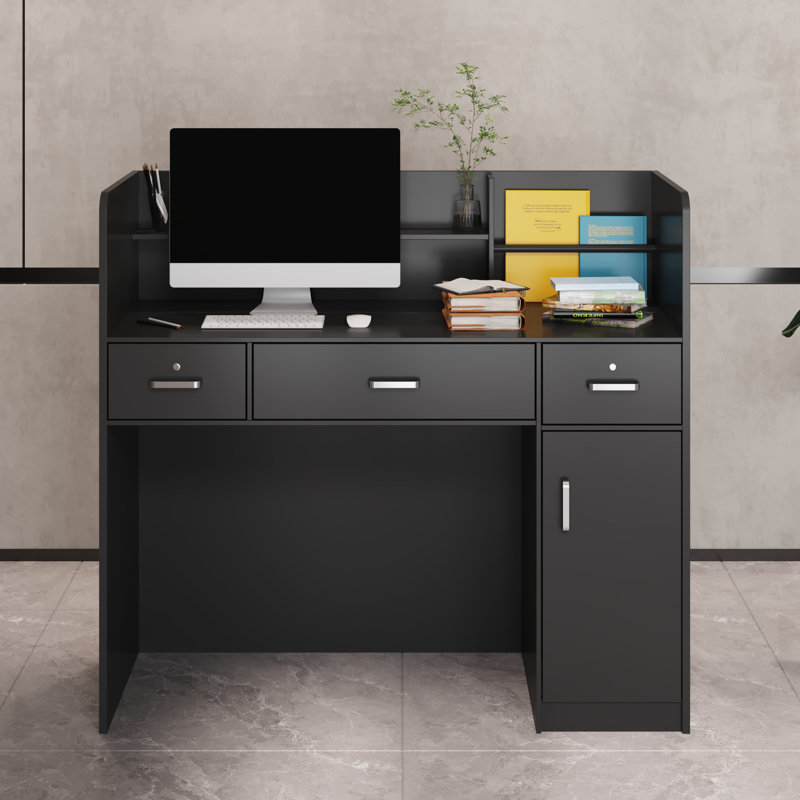 Rectangle Manufactured Wood Reception Desk
