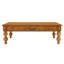 Table basse rectangulaire en bois avec tiroir de rangement, table de cocktail rétro avec pieds en bois massif en forme de gourde pour le salon, assemblage sans outils (naturel)