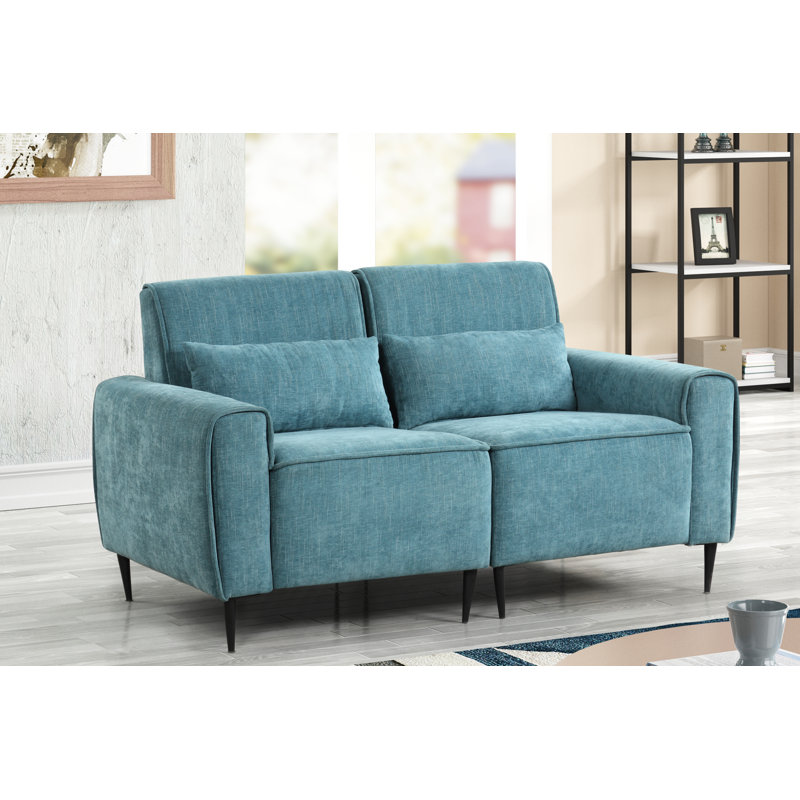 Othoniel 62'' Upholstered Loveseat, Blue