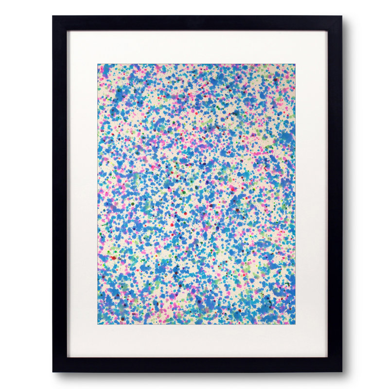 «Celebrate Now» par Drew Gaffney - impression, H 31,25 po x l 25,25 po, Papier avec cadre noir