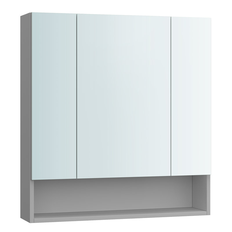 Reinardo Wall Mounted Required Bathroom Cabinet, Dove Grey
