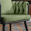 Fauteuil capitonné de couleur olive