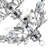 6 Light Chandelier, 22 Inch Wide Chrome Finish with Crystal Leaves, Elegant Dining Room & Foyer Lighting, Modern Branch Design