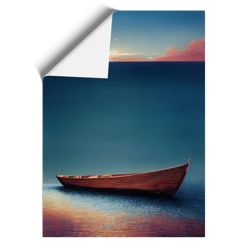 Resting Boat - Wall Art, 29.7cm H x 21cm W, Paper, No Matte