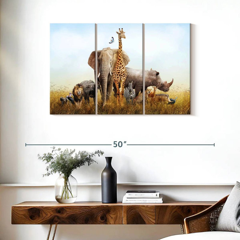 Animaux de safari kényans, H 24 po x l 38 po