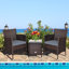 Ensemble de conversation en rotin pour patio avec coussins de 3 pièces Ailith-1653952800
